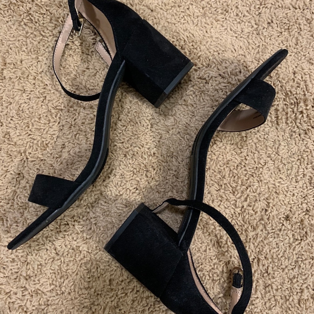 Black Open Toe Heels